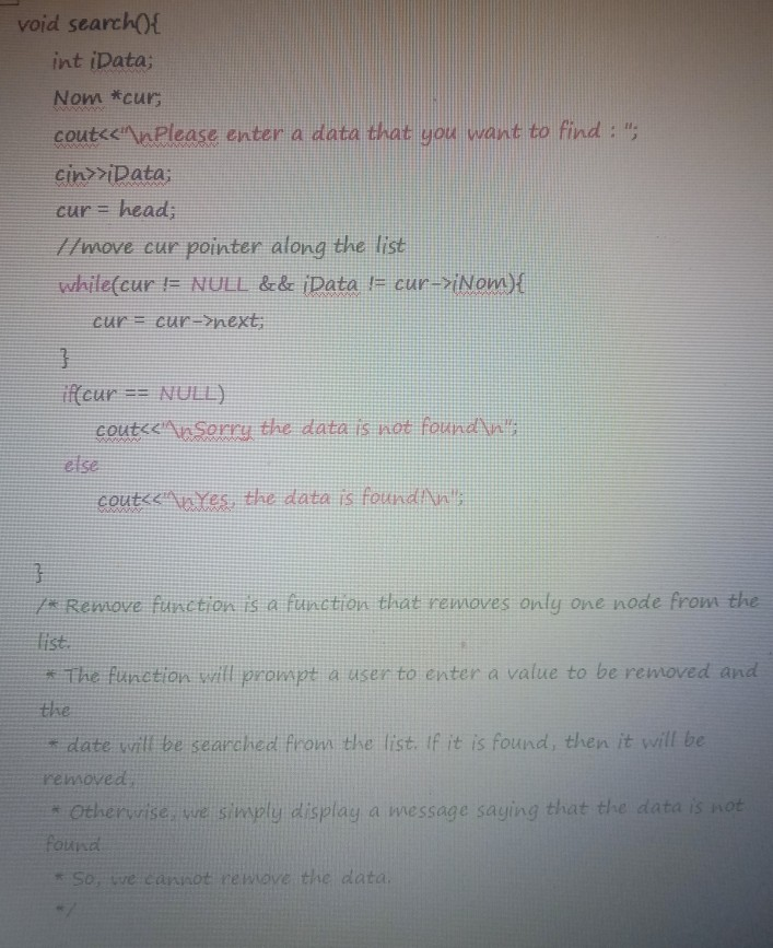 Solved 1. Please modify the linked list program provided to | Chegg.com
