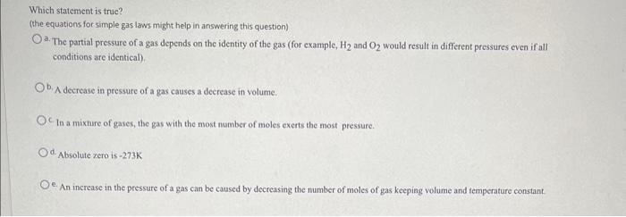 Solved Which statement is true? (the equations for simple | Chegg.com