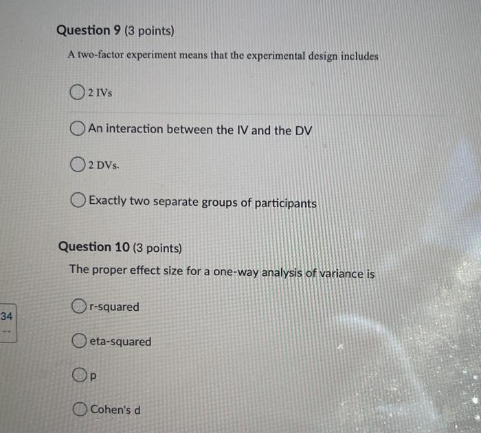 Solved The results from a two-factor ANOVA show that both | Chegg.com