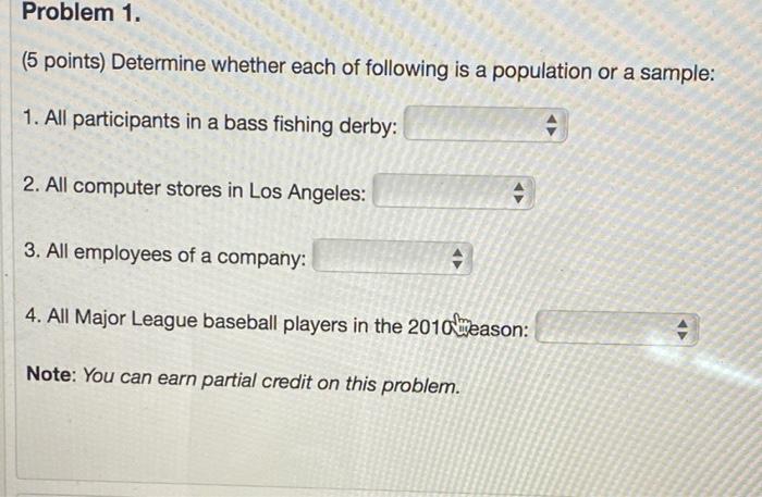 Solved Problem 1. (5 points) Determine whether each of | Chegg.com