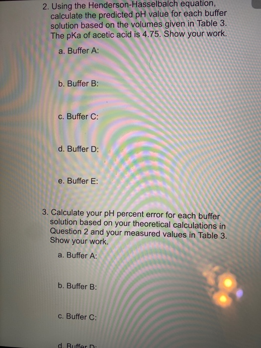 Solved Using The Henderson Hasselbalch Equation Chegg Com