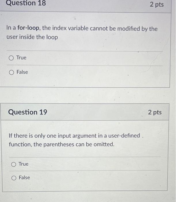 Solved In a for-loop, the index variable cannot be modified | Chegg.com