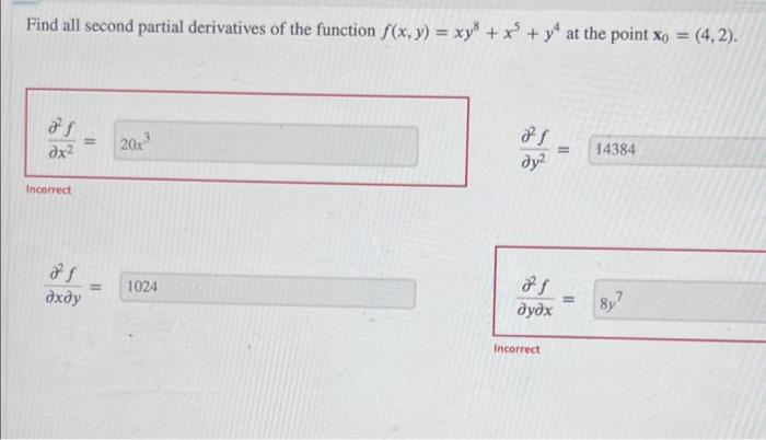 Solved Find All Second Partial Derivatives Of The Function