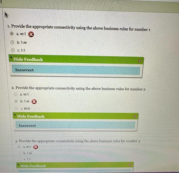 Provide all appropriate connectivities using the