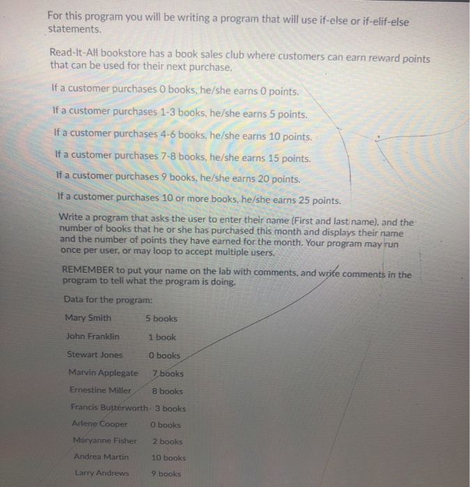 Solved i need help writing this program in python. i also | Chegg.com