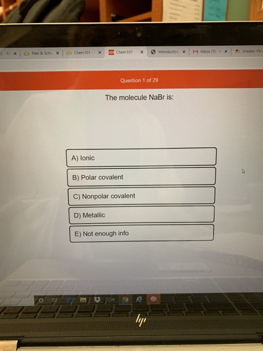 Solved C Nx Plan Sche X Chem 101 X 01 Chem 101 H In Chegg Com