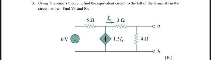 Solved 3. Using Thevenin's Theorem, Find The Equivalent | Chegg.com