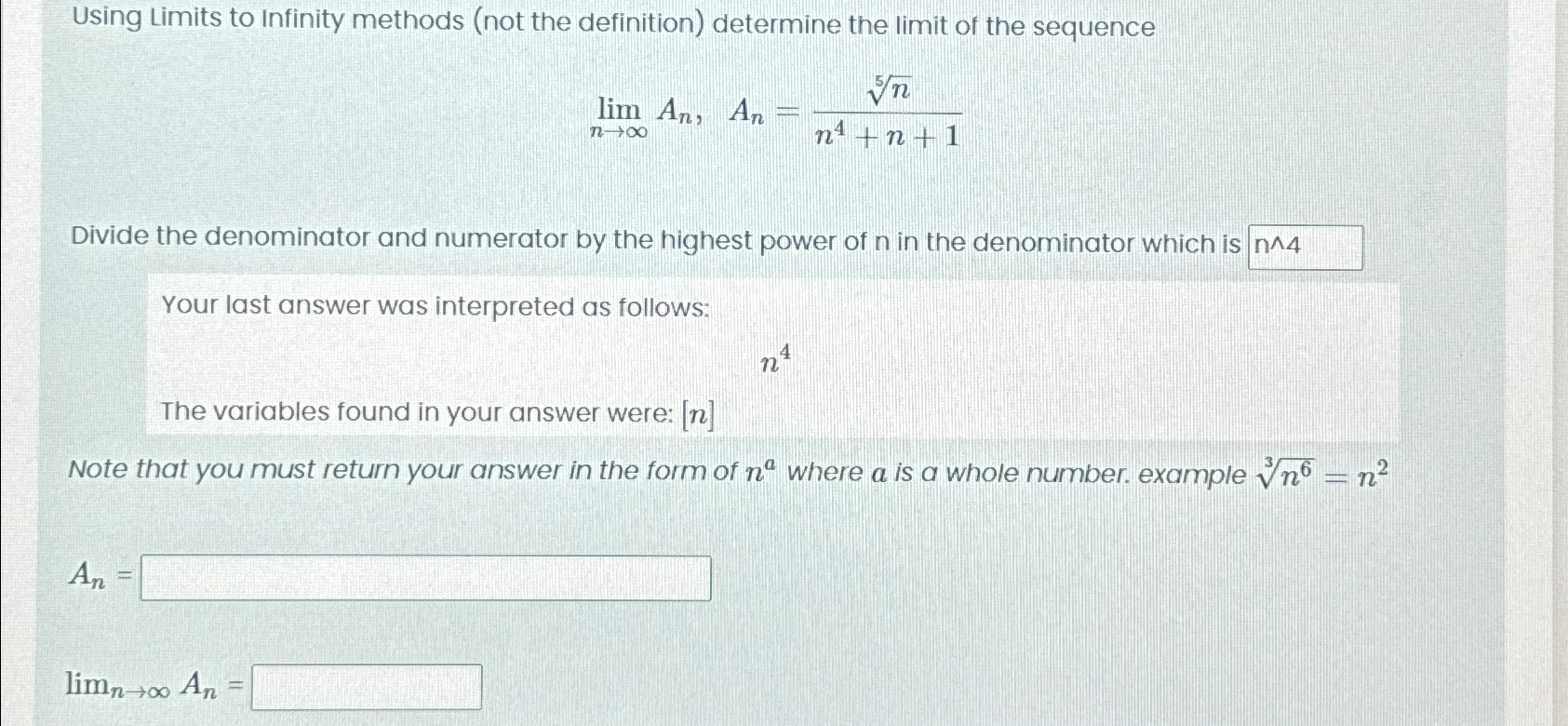 Solved Using Limits to Infinity methods (not the definition) | Chegg.com
