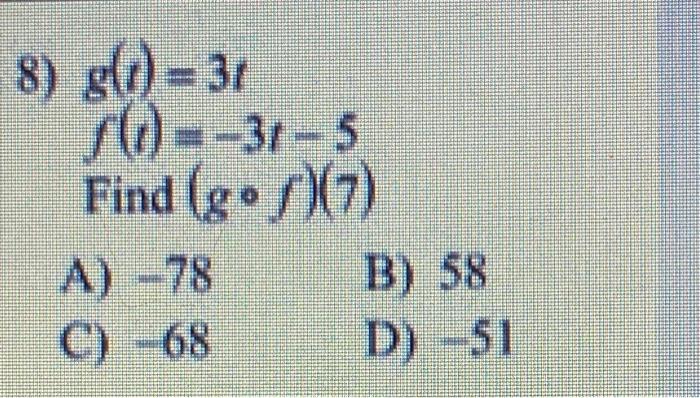 Solved 31 8 G T 31 16 31 5 Find Gº 7 A 78 B Chegg Com