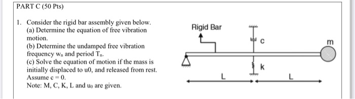 Solved PARTC (50 Pts) Rigid Bar 1. Consider the rigid bar | Chegg.com