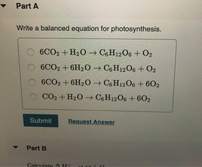 solved-part-a-write-a-balanced-equation-for-photosynthesis-chegg