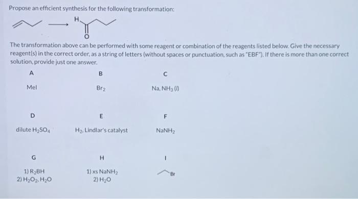 Solved Propose an efficient synthesis for the following | Chegg.com