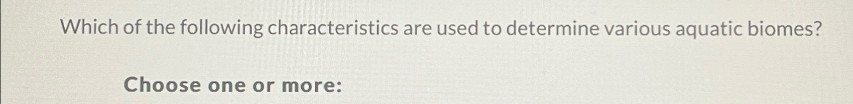 Solved Which of the following characteristics are used to | Chegg.com