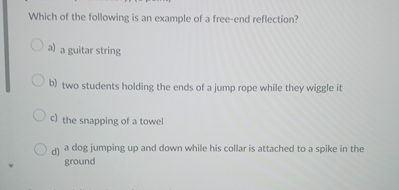 Solved Which of the following is an example of a free-end | Chegg.com