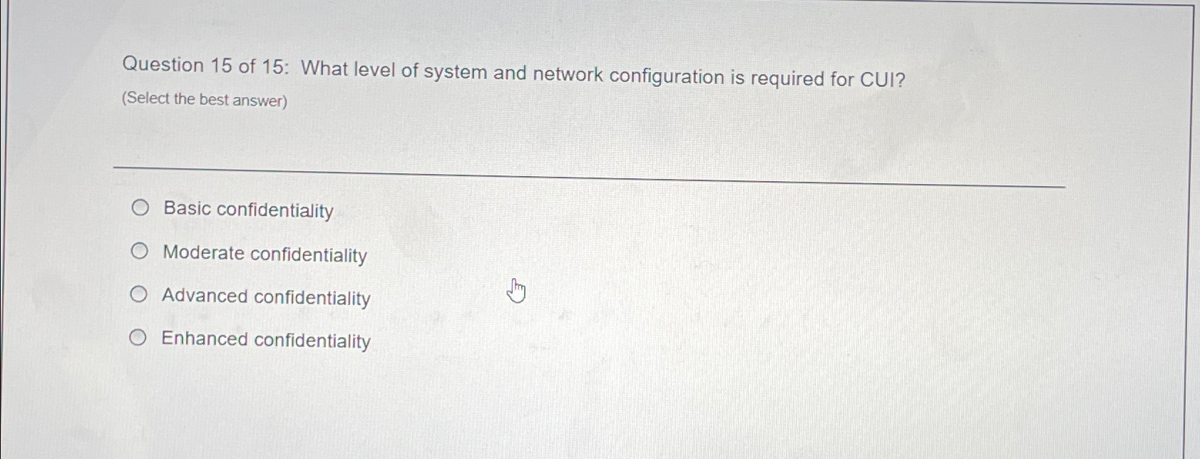 Solved Question 15 ﻿of 15: What level of system and network 