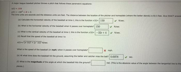 Solved A Major League Baseball Pitcher Throws A Pitch That | Chegg.com