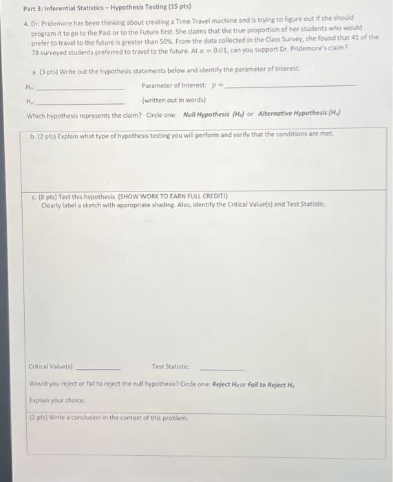 Solved 4. Dr. Pridemore has been thinking about creating a | Chegg.com