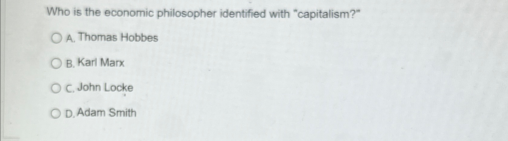 Solved Who is the economic philosopher identified with | Chegg.com