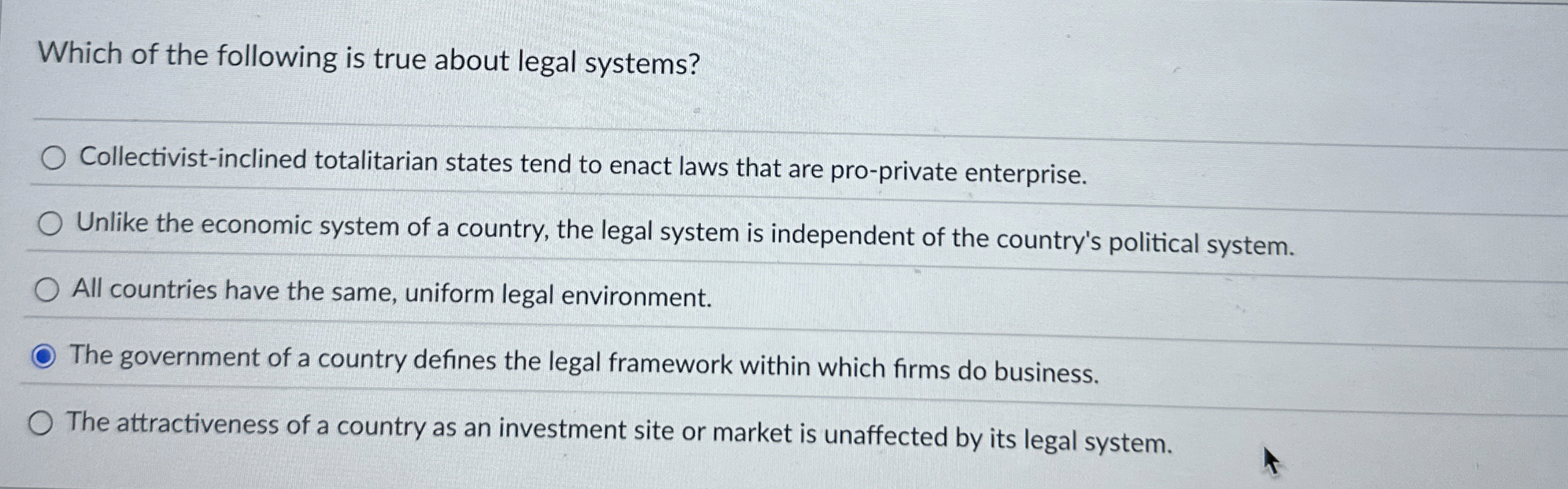 Solved Which of the following is true about legal | Chegg.com