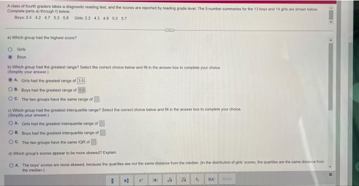 solved-a-class-of-fourth-graders-takes-a-diagnostic-reading-chegg