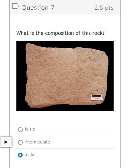 Solved Question 7 2.5p What is the composition of this rock? | Chegg.com