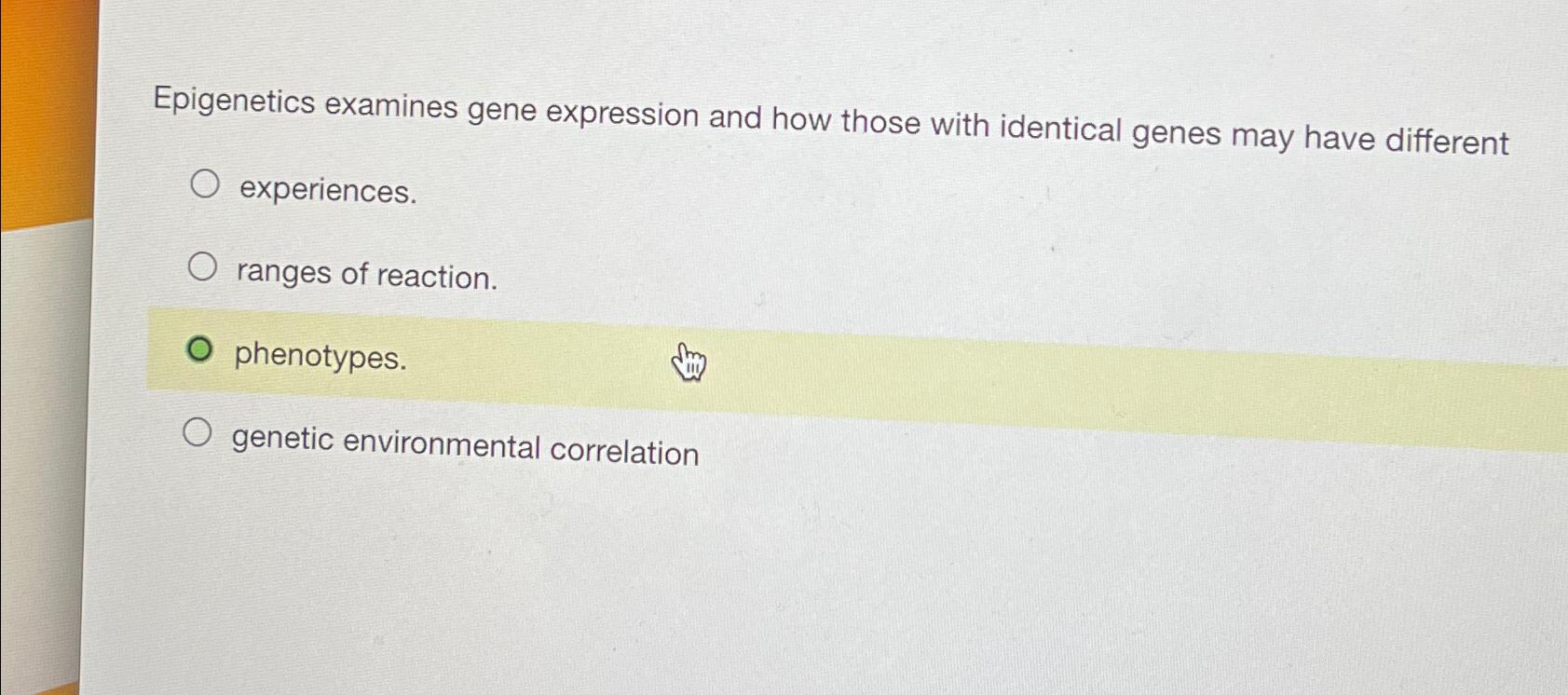 Solved Epigenetics Examines Gene Expression And How Those | Chegg.com