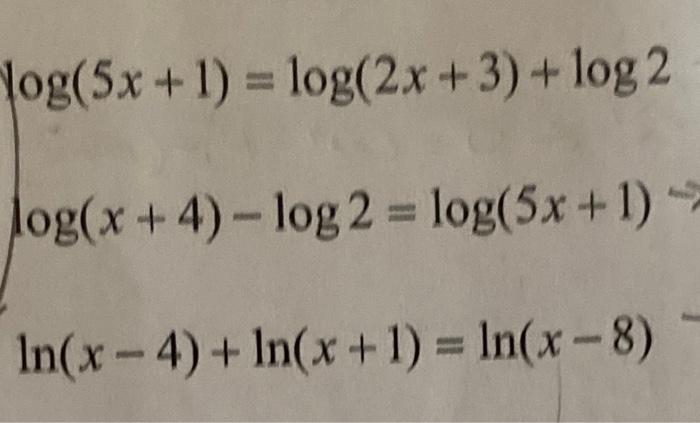 log 5x 4 )- log2 1 2 log x 4