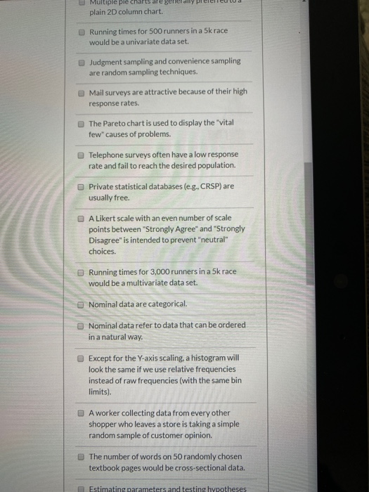 Solved Please identify the 25 correct statements in the set | Chegg.com