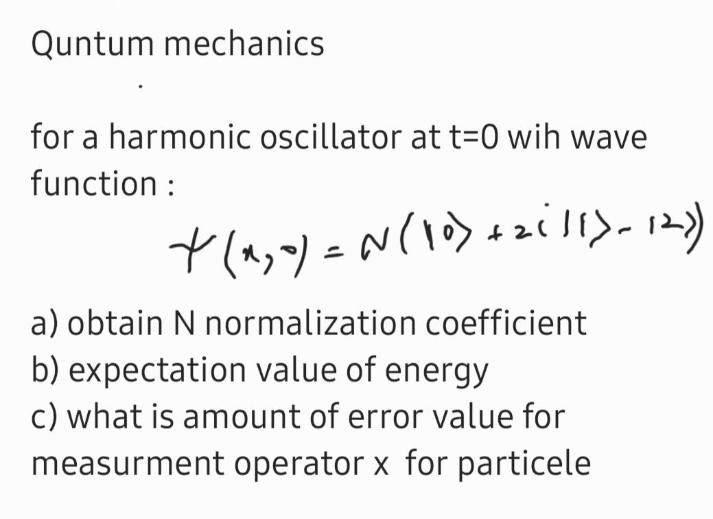 harmonic oscillator quantum mechanics problems solutions pdf