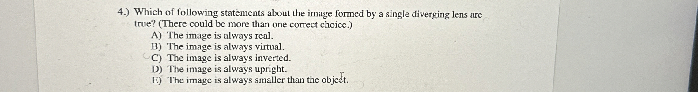 Solved getting larger and lar to virtual.A) ﻿The image is | Chegg.com