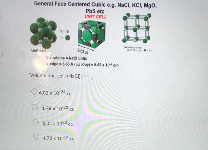 Solved CsCl unit cell shown has Cl atoms at the corners | Chegg.com