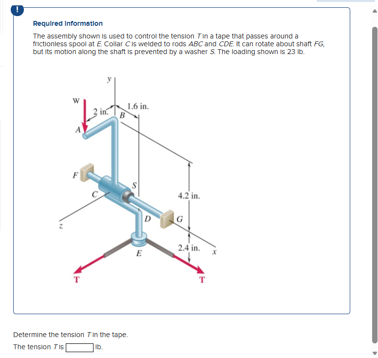 Solved Required information The assembly shown is used to | Chegg.com