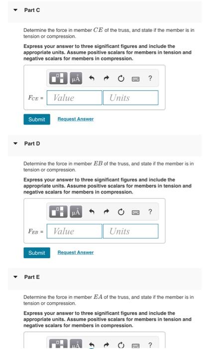 Solved Determine the force in member DE of the truss, and | Chegg.com