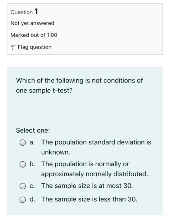 Solved Question 1 Not yet answered Marked out of 1.00 p Flag