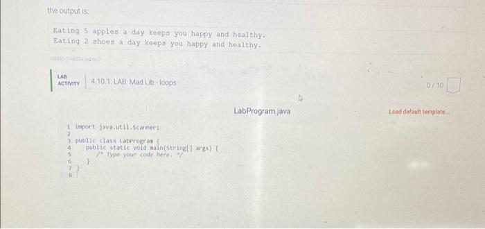 Solved Mad Libs are activities that have a person provide | Chegg.com