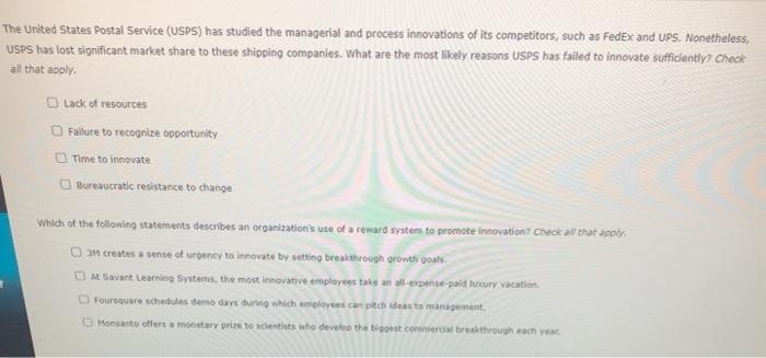 Solved Identify the step in the innovation process at which | Chegg.com