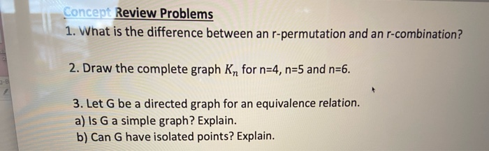 Solved Concept Review Problems 1. What is the difference | Chegg.com