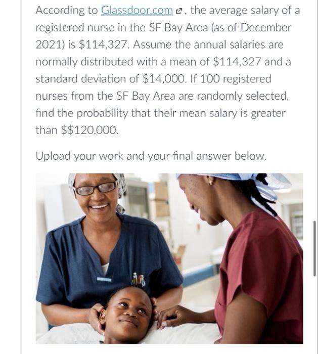Solved According to Glassdoor.com c7, the average salary of 