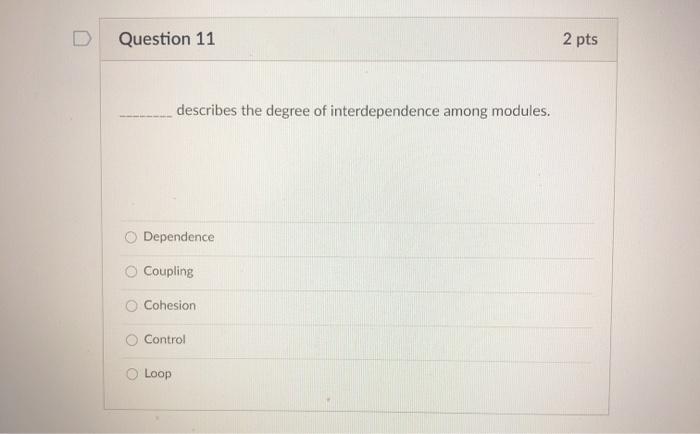 Solved Question 11 2 pts describes the degree of | Chegg.com