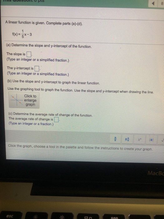Solved on A linear function is given. Complete parts | Chegg.com