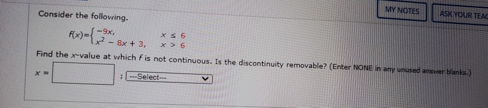 Solved Consider the following. TS Find the x-values at which | Chegg.com