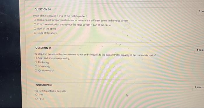 Solved QUESTION 34 Which of the following is true of the | Chegg.com