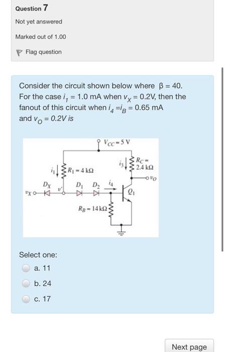 Solved Question 7 Not Yet Answered Marked Out Of 1.00 P Flag | Chegg.com