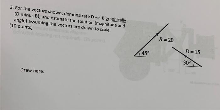 Solved 3. For The Vectors Shown, Demonstrate D→B Graphically | Chegg.com