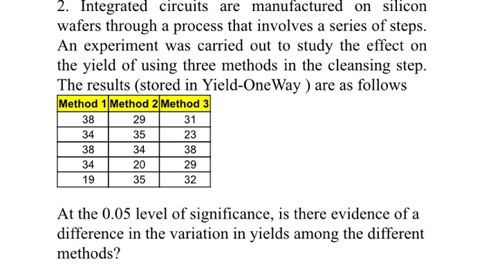 Solved 2. Integrated circuits are manufactured on silicon | Chegg.com