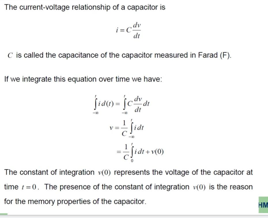 capacitor equation