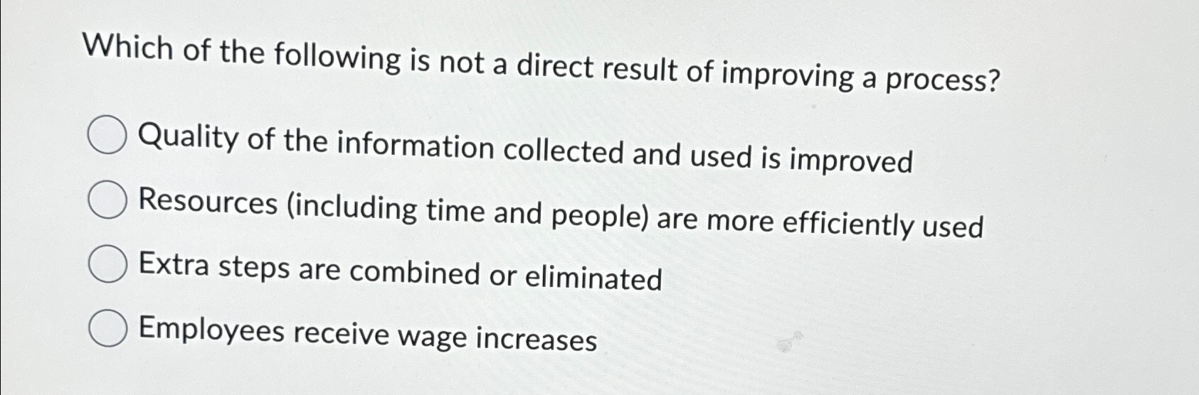 Solved Which of the following is not a direct result of | Chegg.com