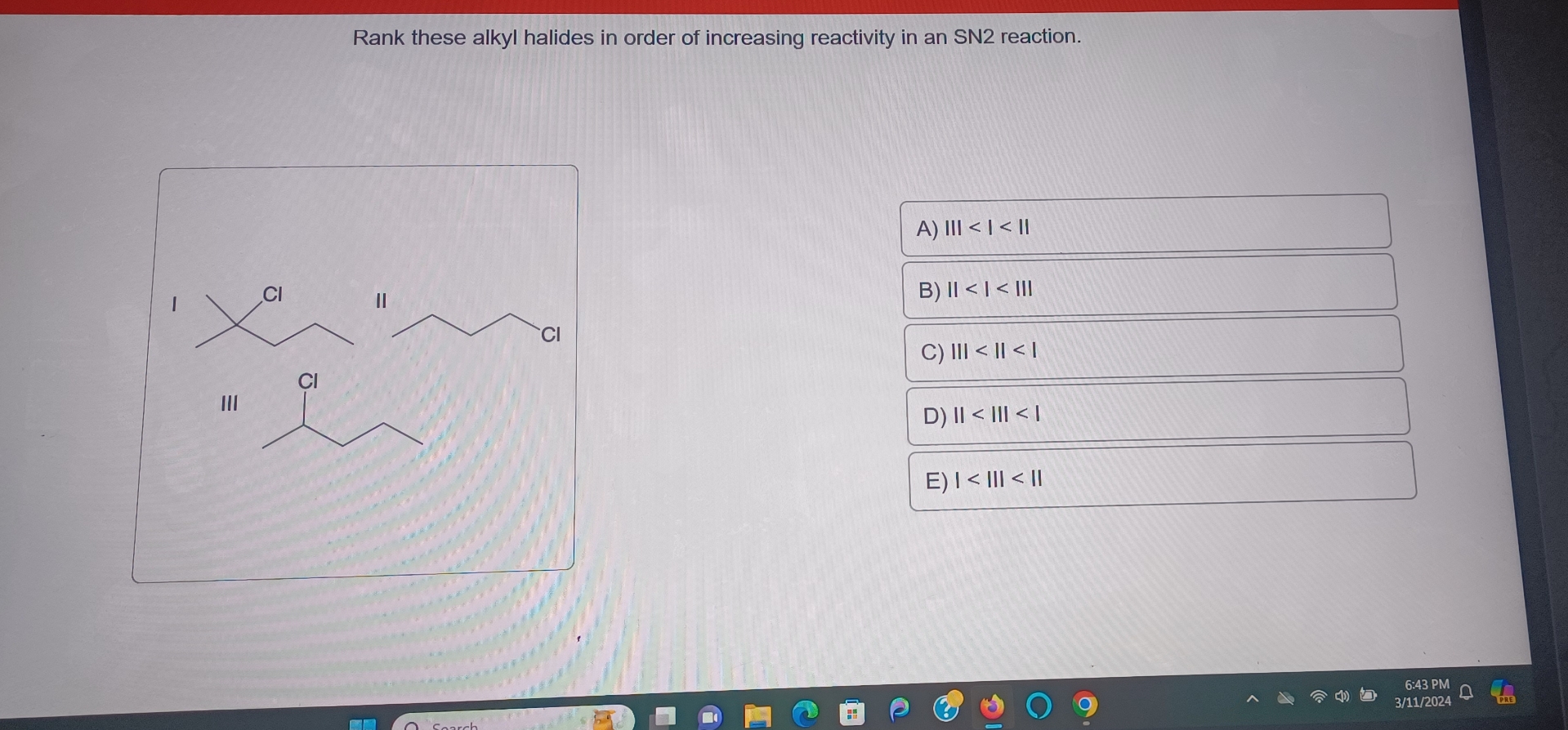 Solved Rank these alkyl halides in order of increasing | Chegg.com