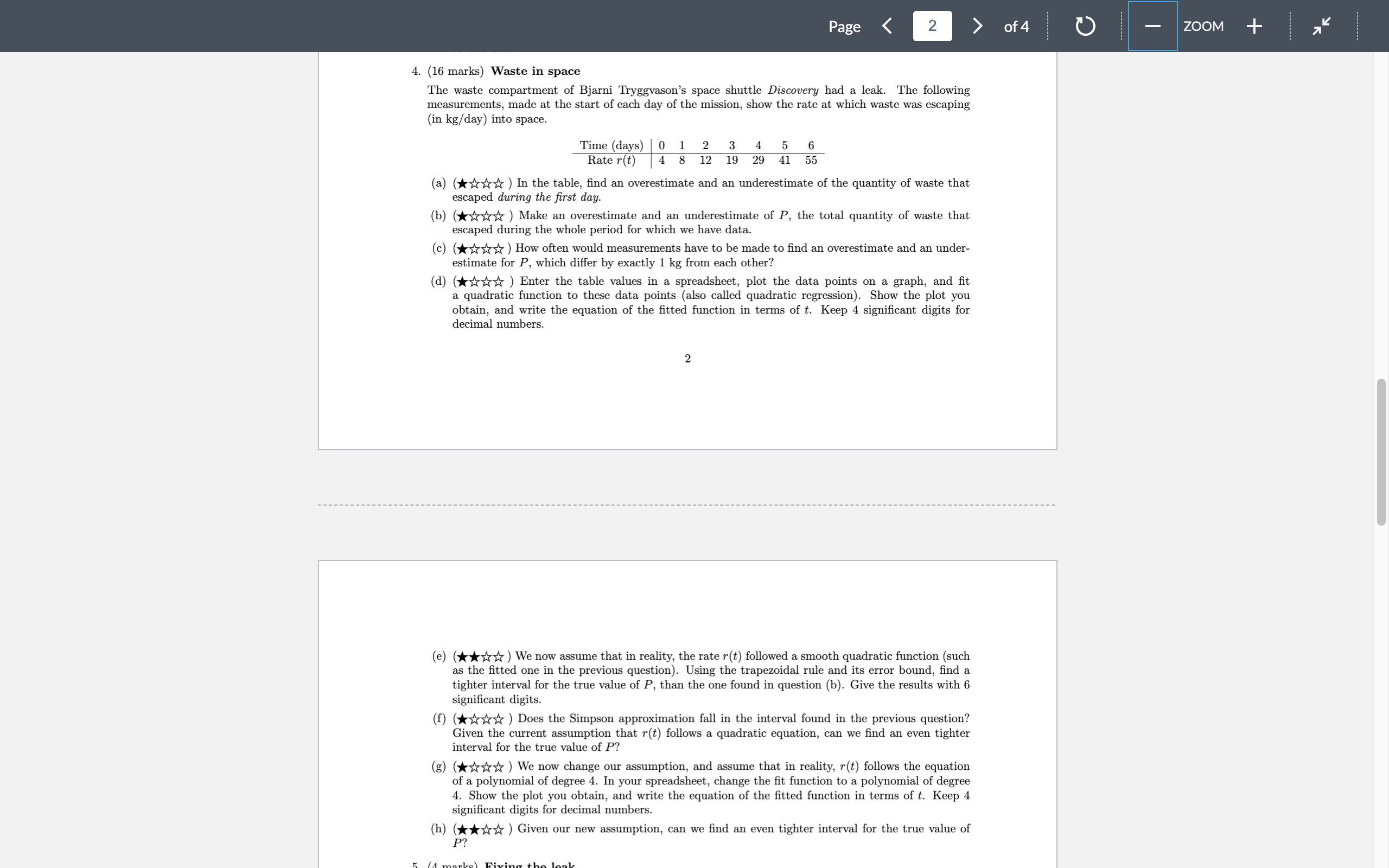 Solved need help with Using diffrentiation and integrals to | Chegg.com