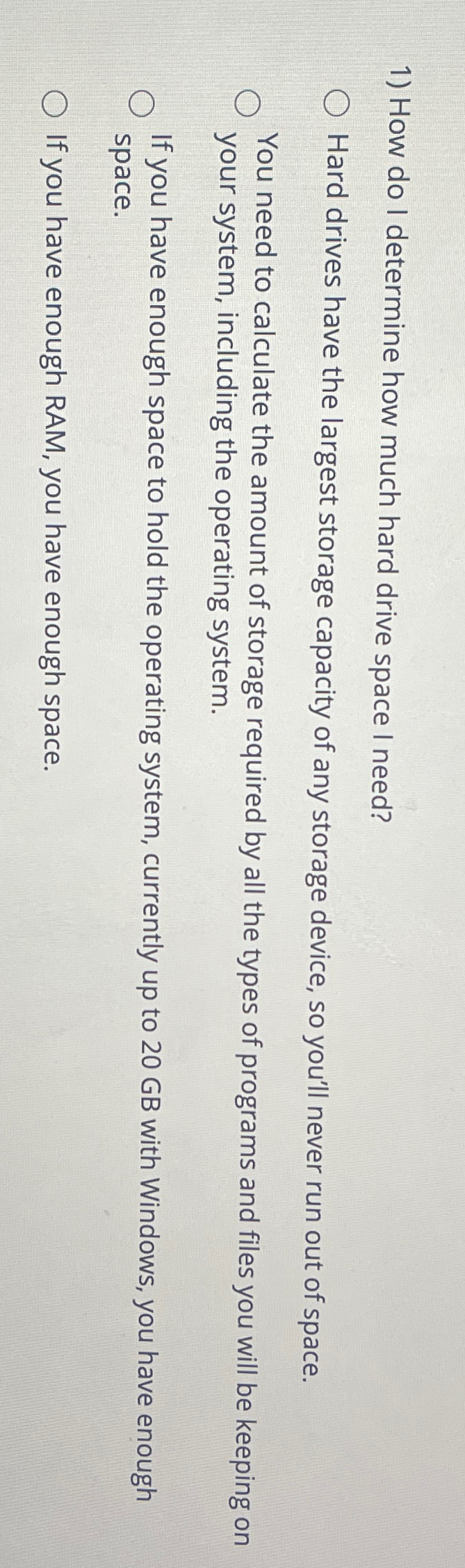 Solved How do I determine how much hard drive space I